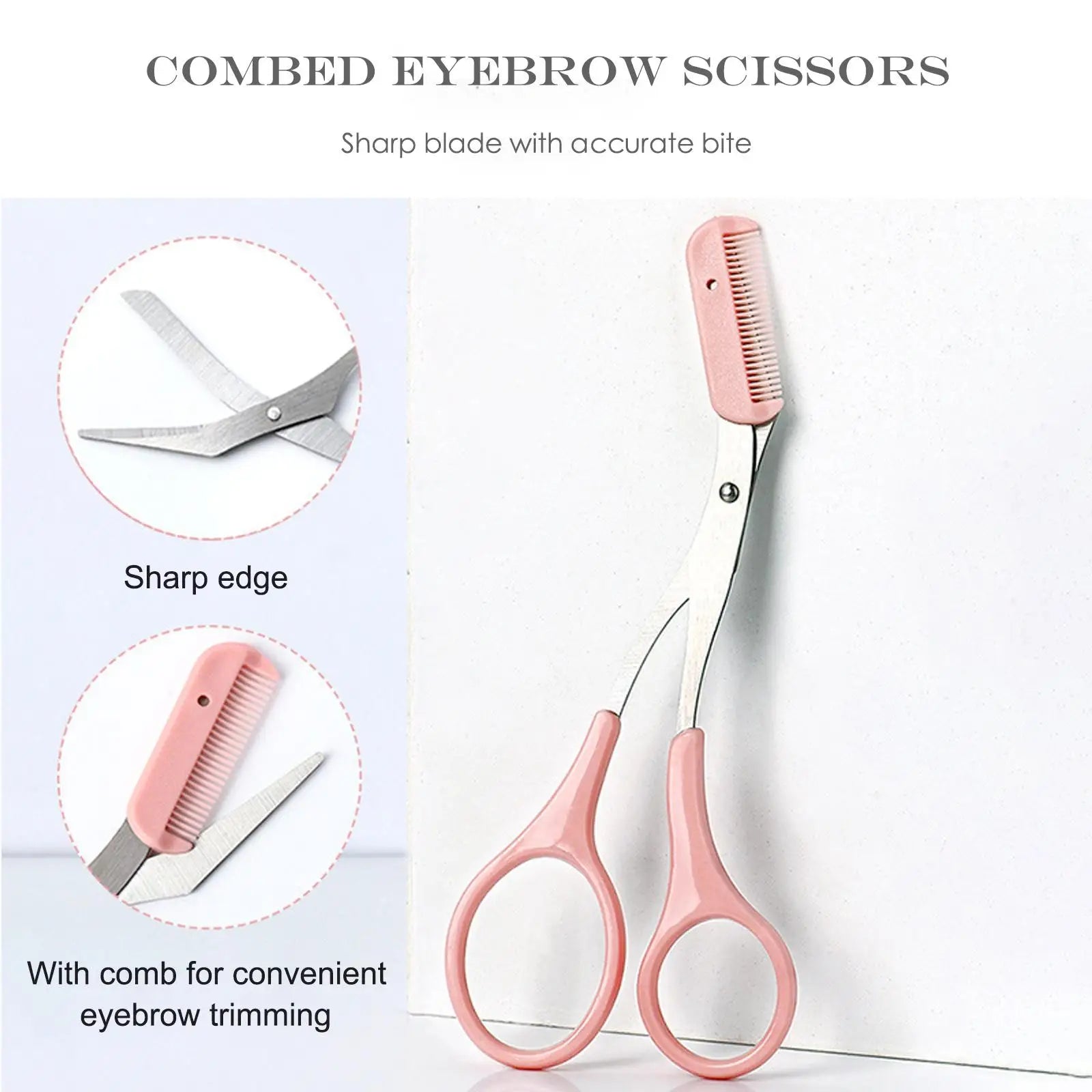 Falcate Eyebrow Trimmer Scissor With Comb Beauty Product Eyebrow Trimming Knife Eyebrow Women Beginner Brow Trimmer Makeup Tools