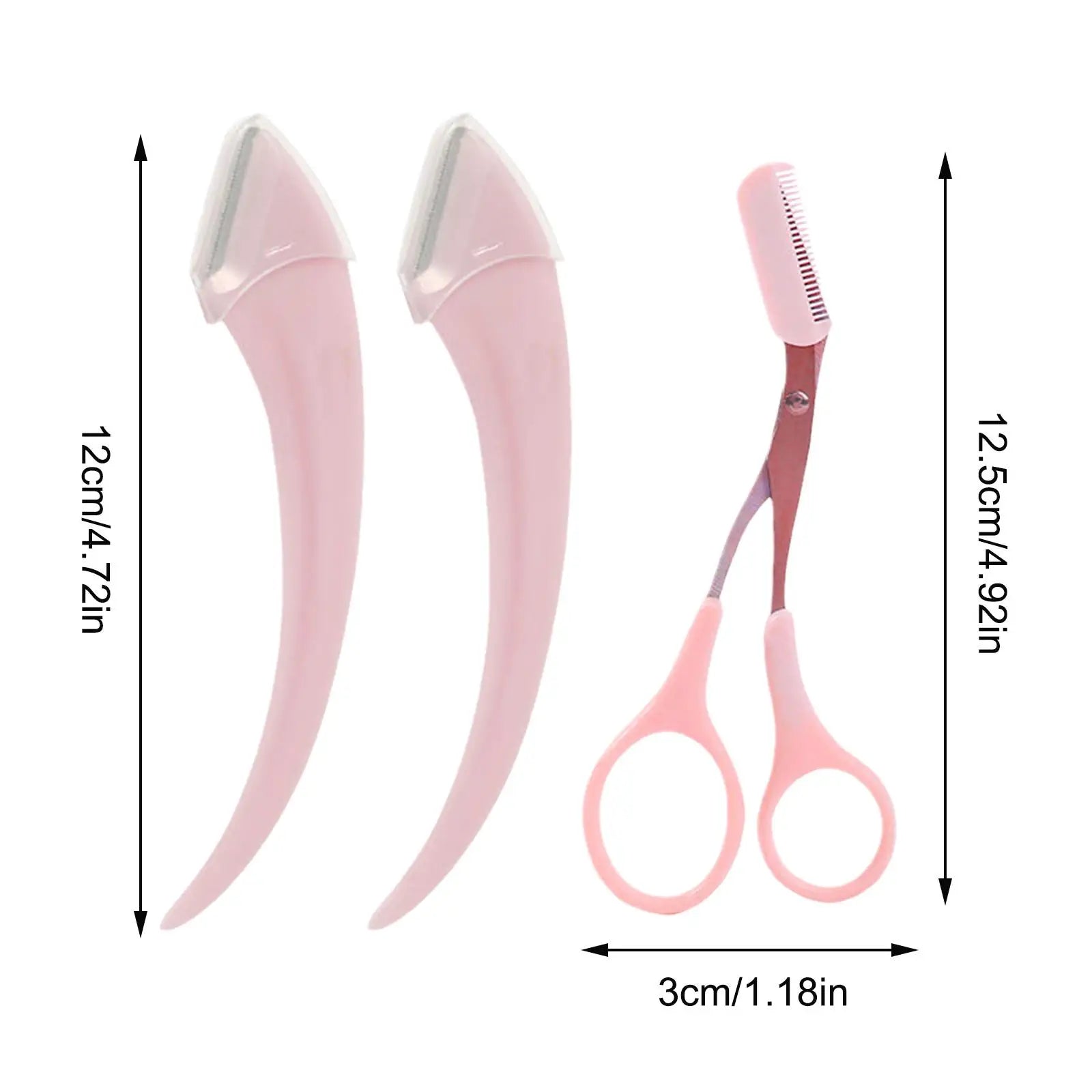 Falcate Eyebrow Trimmer Scissor With Comb Beauty Product Eyebrow Trimming Knife Eyebrow Women Beginner Brow Trimmer Makeup Tools