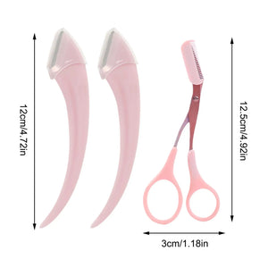 Falcate Eyebrow Trimmer Scissor With Comb Beauty Product Eyebrow Trimming Knife Eyebrow Women Beginner Brow Trimmer Makeup Tools