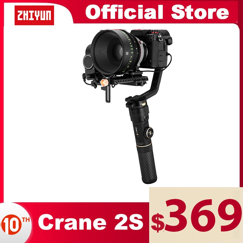 ZHIYUN Official Crane 2S/COMBO/PRO 3-Axis Handheld Gimbal Camera Stabilizer for All DSLR Canon BMPCC Sony Panasonic Cameras