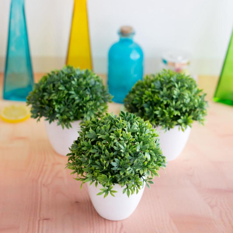 Mini Artificial Plants Bonsai Simulation Tree Pot Faux Green Grass Fake Flowers Office Table Potted Ornaments Home Decor Display