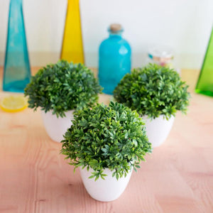 Mini Artificial Plants Bonsai Simulation Tree Pot Faux Green Grass Fake Flowers Office Table Potted Ornaments Home Decor Display
