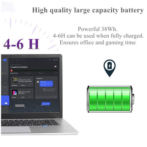 2022 NEW 15.6 inch Student Laptop intel J3455 Quad Core 128GB 512GB SSD ROM 8GB RAM Notebook Computer Windows10 Laptop Ultrabook