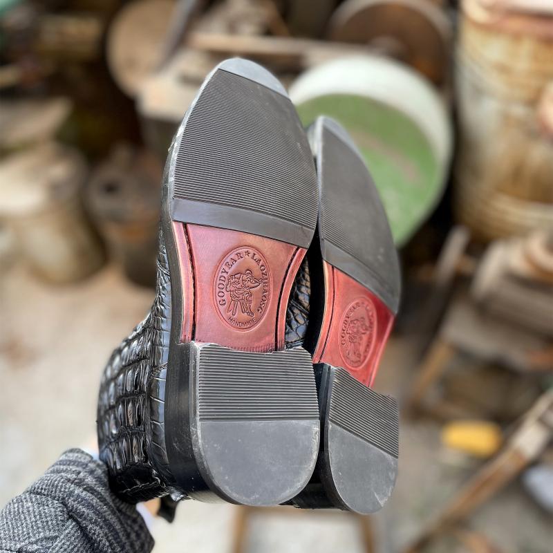 SIPRIKS Luxury Brand Original Crocodile Skin Boots