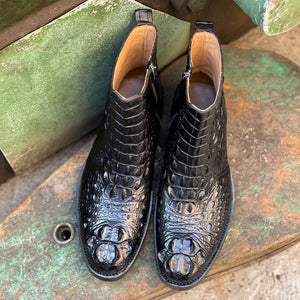 SIPRIKS Luxury Brand Original Crocodile Skin Boots