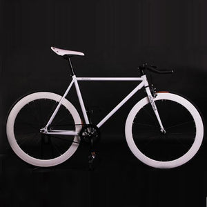Fixie Bike Fixed Gear Bike 52cm Cycling City Bike Steel Frame Magnesium Alloy Wheel Single Speed Bicycle