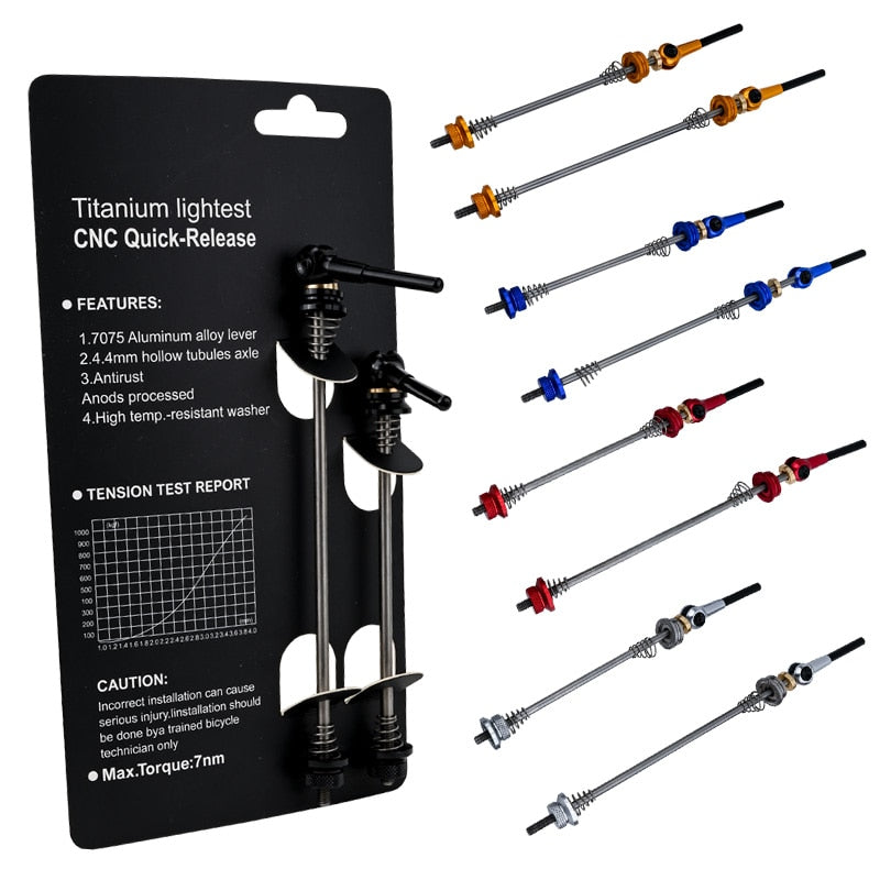 Titanium Lightest CNC Bicycle Quick Release Skewer lever Cycling Hub Quick-Release for MTB Road Bike parts