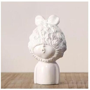 European Resin Butterfly Boy Figurines Ornaments Kawaii Decor Home Room Table Head Statues Crafts Art Office Desktop Accessories