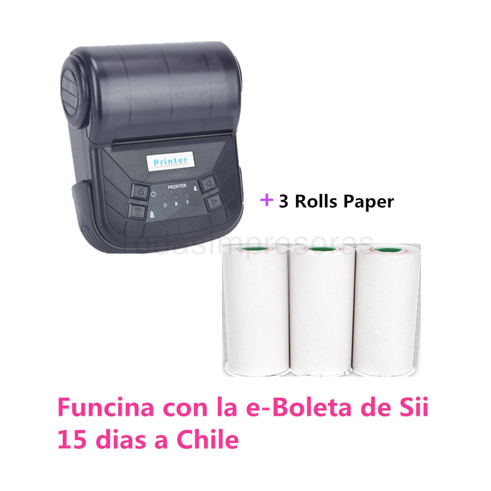 DC5V USB 3" 80mm Mini Wireless Thermal Receipt Printer Portable Bluetooth Printer Support PC Android IOS Printer Paper Impresora