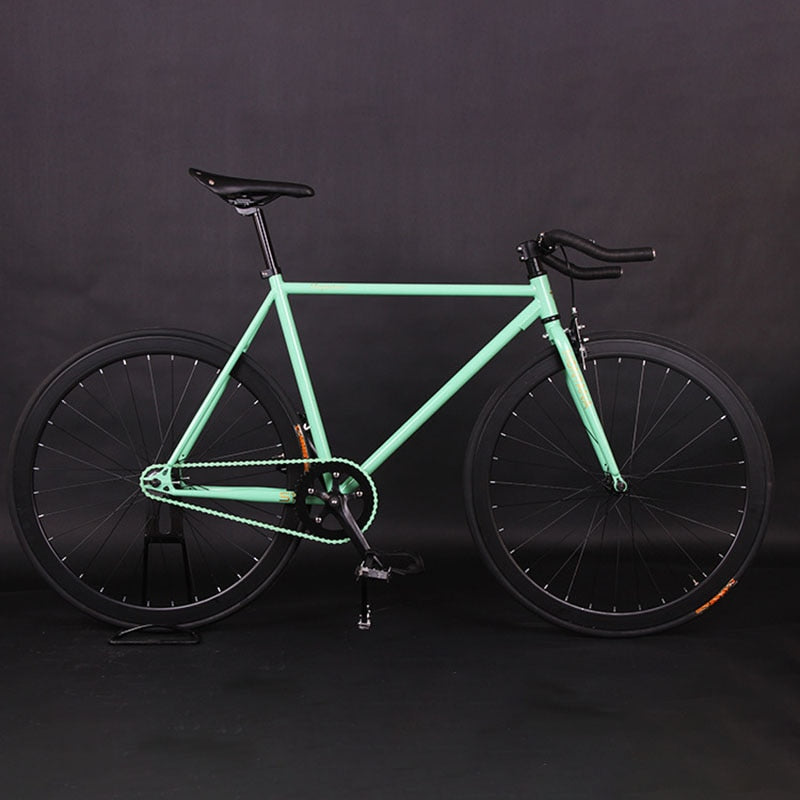 Fixie Bike Fixed Gear Bike 52cm Cycling City Bike Steel Frame Magnesium Alloy Wheel Single Speed Bicycle