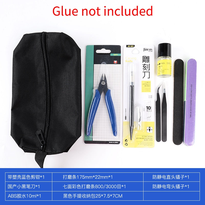 New Model Building Tools For Gundam Tools Hobby Military Model DIY Accessories Grinding Cutting Mat Polishing Tools Set(no glue)