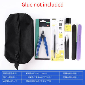 New Model Building Tools For Gundam Tools Hobby Military Model DIY Accessories Grinding Cutting Mat Polishing Tools Set(no glue)