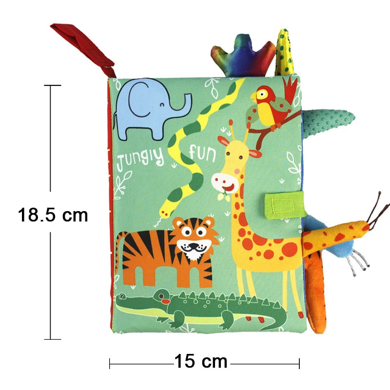Cloth Book Cartoon Animal Face Matching Torn Baby Stereo Cloth Book Montessori Early Educational Teaching Toddler Books Gifts