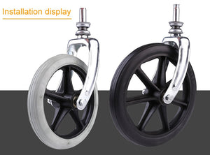 Wheelchair Front wheel universal wheel, Polyurethane Solid tire,Wear-resistant,6 inch 7 inch 8 inch wheelchair accessories