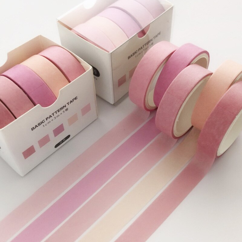 5pcs/set Printing Washi Tape Set Diy Masking Tape Cute Stickers School Suppliers Stationery Gift Presented By Kevin&Sasa Crafts