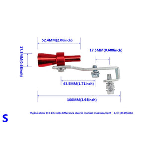 Brand New Universal Simulator Whistler Exhaust Fake Turbo Whistle Pipe Sound Muffler Blow Off Car Styling Tunning Red S/M/L/XL