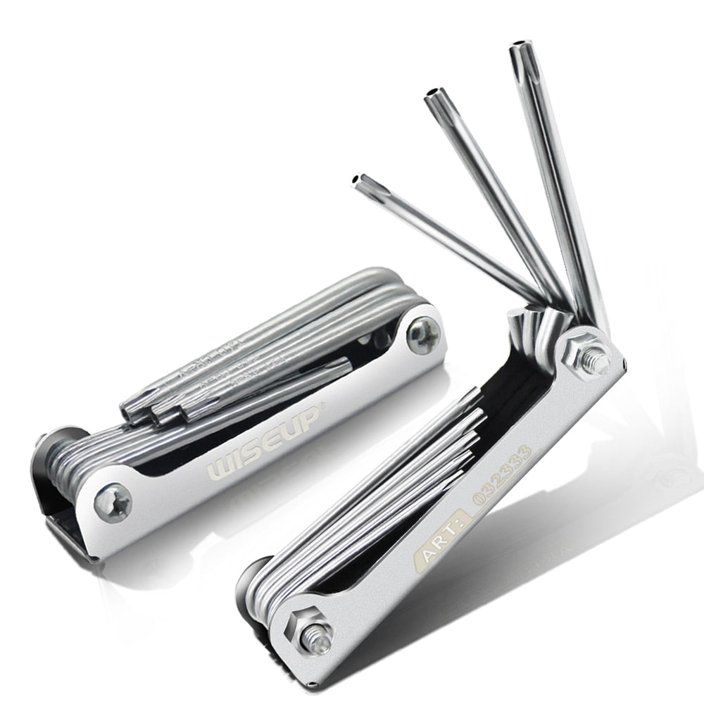 WISEUP Allen Keys Folding Hexagon key set CR-V Folding Screwdriver flat Torx Keys hand tools Portable star key Wrench Set