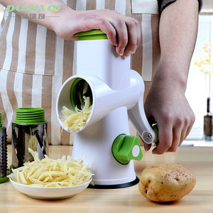 Kitchen Gadgets Manual Vegetable Cutter Slicer Kitchen Tools Multi-functional Round Mandoline Slicer Potato Cheese