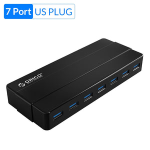 ORICO USB HUB 7/4 Port USB3.0 Desktop HUB with 12V Power Adapter USB Splitter For Computer Accessories
