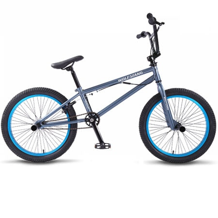wolf's fang 20Inch BMX steel frame Performance Bike purple/red tire bike for show Stunt Acrobatic Bike rear Fancy street bicycle