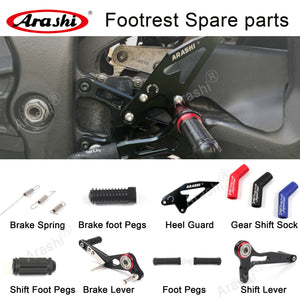 Arashi Spare Parts Adjustable Rearsets Replacement Shift Linkage Lever Gear Selector Motorcycle Footrest Spare Parts Foot Pegs