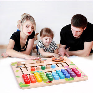 Educational Wood Math Toys For Children  Wooden Montessori Materials Learning Numbers Matching Game Mathematics Montessori Toys