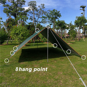 3x5m 3x4m Awning Waterproof Tarp Tent Outdoor Sun Shelter Camping Tourist Tarp Canopy Sunshade Sun Shade Beach Garden
