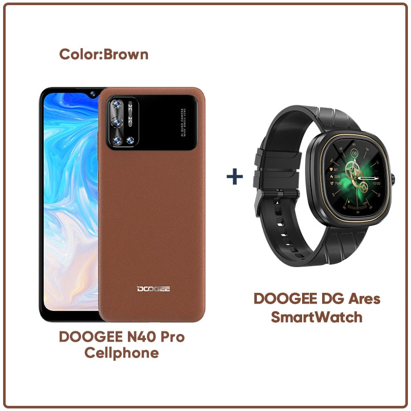 DOOGEE N40 Pro Smartphone 6.5 inch 20MP Quad Camera Helio P60 6GB+128GB Cellphone 6380mAh Battery 24W fast Charging
