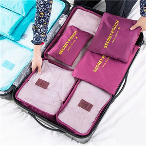 Durable Unisex Travel Bag 6Pcs/set Packing Cubes Set Organizer Luggage Bags Large Capacity Travel Hand Clothing Sorting Organize