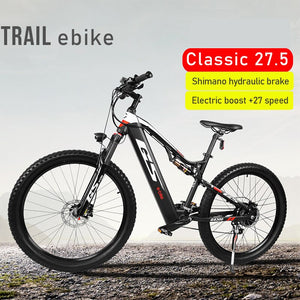 27.5-inch electric-powered soft-tail mountain bike Front and rear double shock absorbers 48V500w li-ion lithium battery TR ebike
