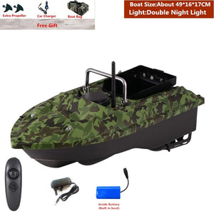 Smart Fixed Speed Cruise Radio Remote Control Fishing Bait Boat 1.5KG 500M Dual Night Light Lure Fishing RC Bait Boat Fishing