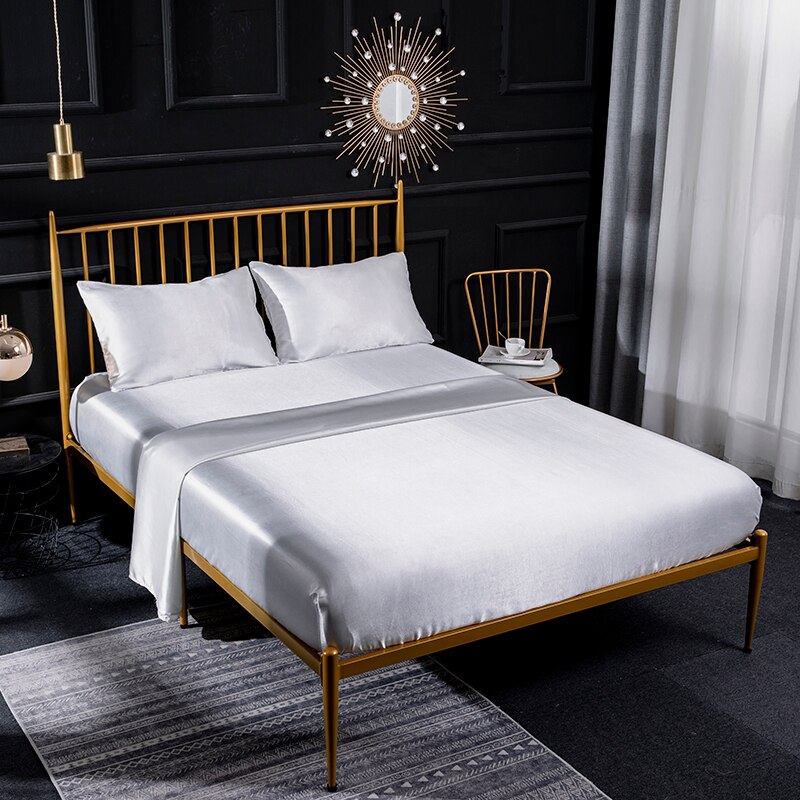 Bedding Set Luxury Queen King Size Set Of Sheets Satin Euro Bed Linens Elastic Bed Cover Sets Bedspreads For Single Double Beds