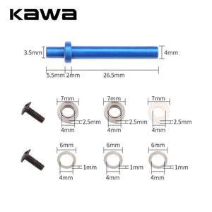 Kawa Fishing Reel Handle Shaft For Install Knob Accessory Include ( 2pcs Bearings) And Washers Fishing Reel Rocker Parts