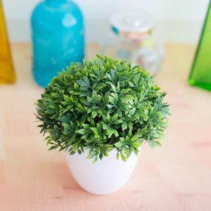 Mini Artificial Plants Bonsai Simulation Tree Pot Faux Green Grass Fake Flowers Office Table Potted Ornaments Home Decor Display
