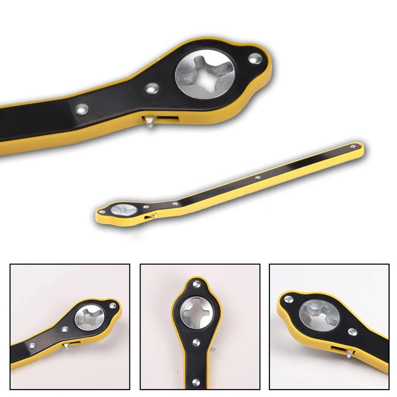 Auto Labor-Saving Jack Ratchet Wrench Scissor Jack Garage Tire Wheel Lug Wrench Handle Labor-Saving