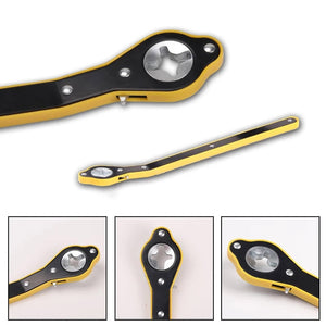 Auto Labor-Saving Jack Ratchet Wrench Scissor Jack Garage Tire Wheel Lug Wrench Handle Labor-Saving