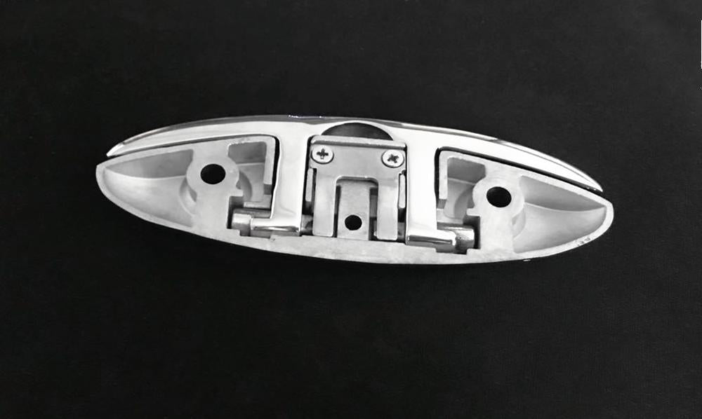 5 inch Stainless Steel Cleat Marine Hardware Foldable Boat Cleats Folding Deck Mooring Cleat Boat Accessories Parts
