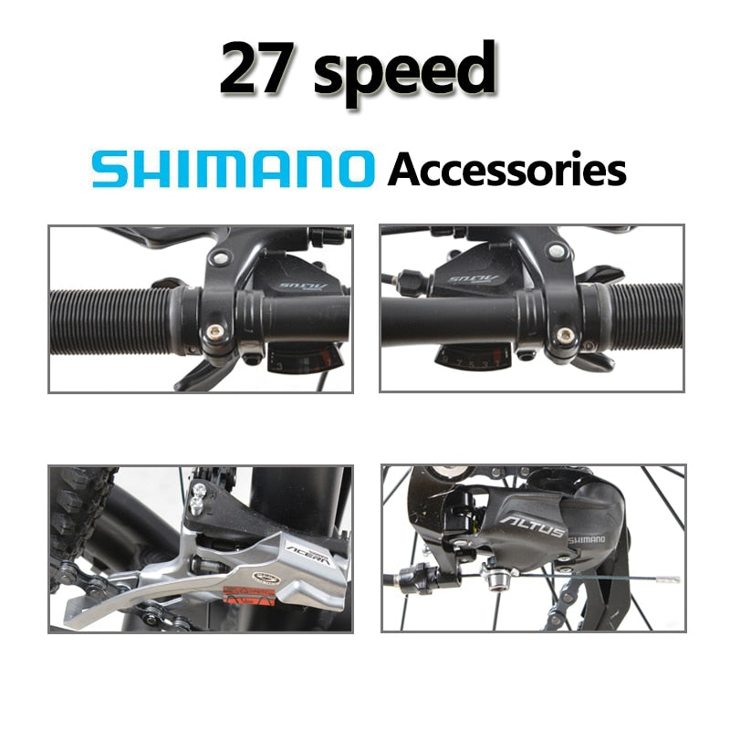 GORTAT 27.5 Inch Mountain Bike 27 Speed Shimano Accessories Off Road Bicycle MTB Adult Men And Women Dual Disc Brakes Bicicleta