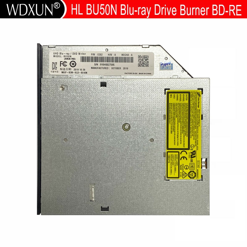 HL BU40N BU50N Laptop 4K Ultra HD UHD 6X 3D Blu-ray Writer BD-RE SL DL TL QL 4X BDXL 100GB 128GB Bluray Burner Slim SATA Drive