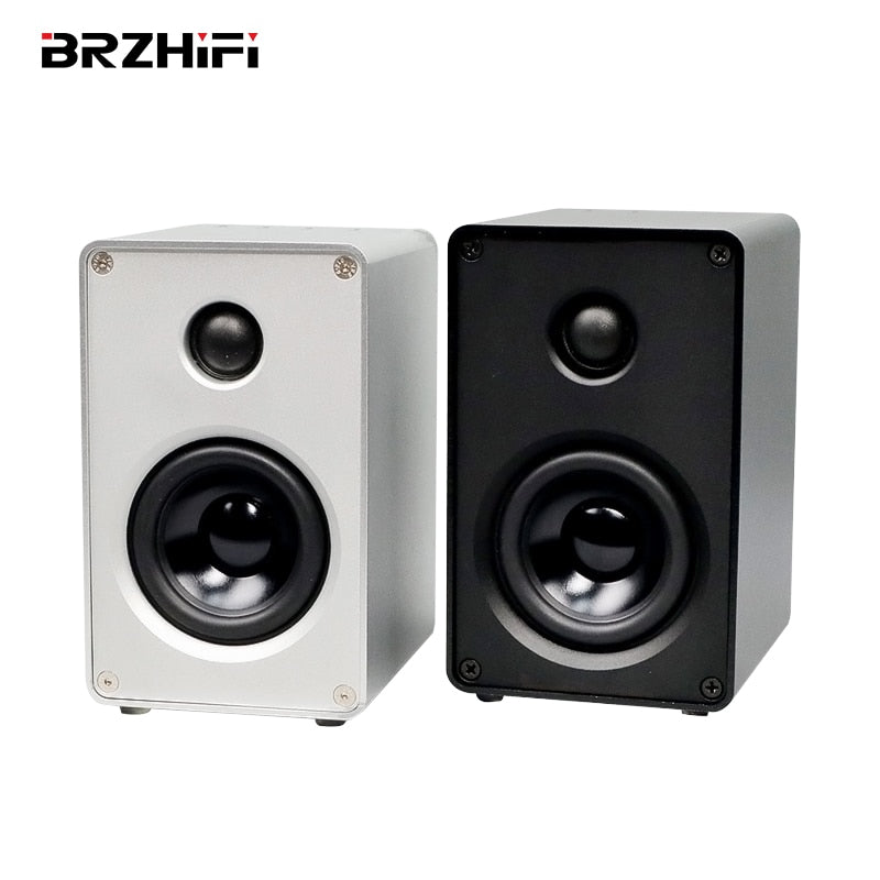 BRZHIFI Audio 3 Inch Aluminum Alloy Speaker Desktop 2.0 Channel Two-way Passive Stereo Computer Satellite Surround Wall Hanging