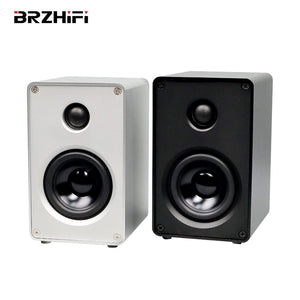 BRZHIFI Audio 3 Inch Aluminum Alloy Speaker Desktop 2.0 Channel Two-way Passive Stereo Computer Satellite Surround Wall Hanging