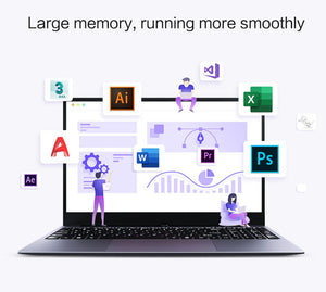 2021NEW 15.6 inch Student Laptop intel J3455 Quad Core 8GB RAM 128GB 256GB 512GB SSD Notebook Ultrabook IPS 1920x1080 Netbook