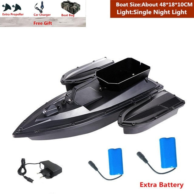Smart Fixed Speed Cruise Radio Remote Control Fishing Bait Boat 1.5KG 500M Dual Night Light Lure Fishing RC Bait Boat Fishing