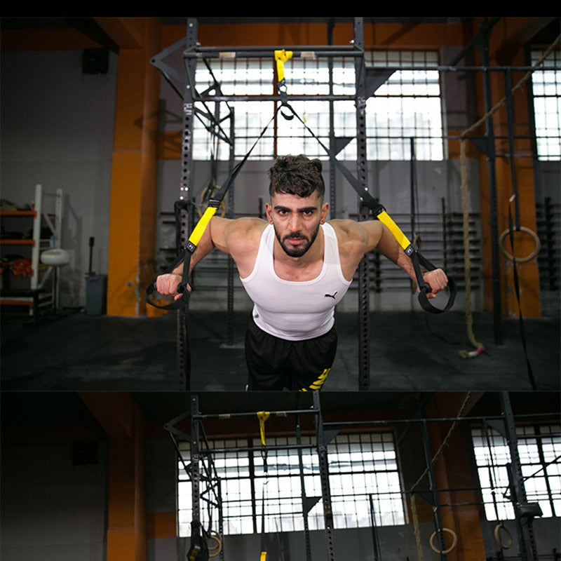 Home Fitness Gym Equipment Exercise Hanging Straps Belt Suspension Sling Body Trainer Resistance Bands Set Yoga Belt Equipment