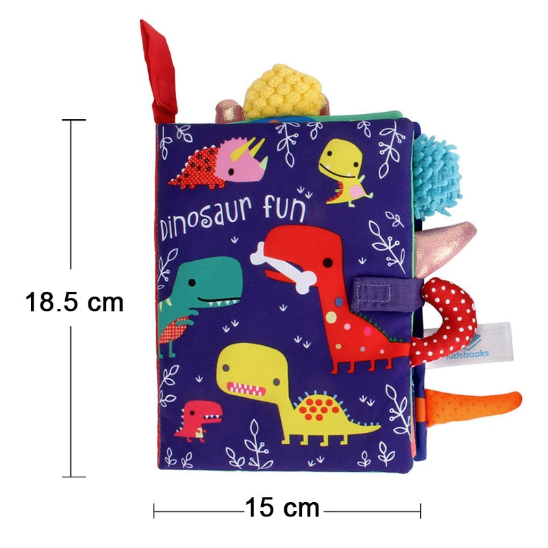 Cloth Book Cartoon Animal Face Matching Torn Baby Stereo Cloth Book Montessori Early Educational Teaching Toddler Books Gifts