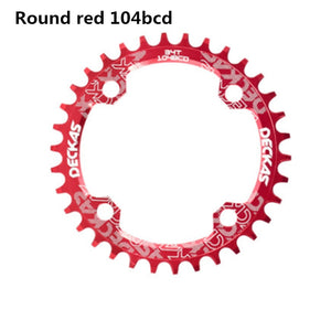 Deckas 104BCD Round Narrow Wide Chainring MTB Mountain bike bicycle 104BCD 32T 34T 36T 38T crankset Tooth plate Parts 104 BCD