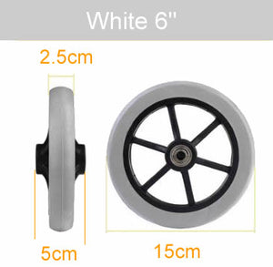 Wheelchair Front wheel universal wheel, Polyurethane Solid tire,Wear-resistant,6 inch 7 inch 8 inch wheelchair accessories