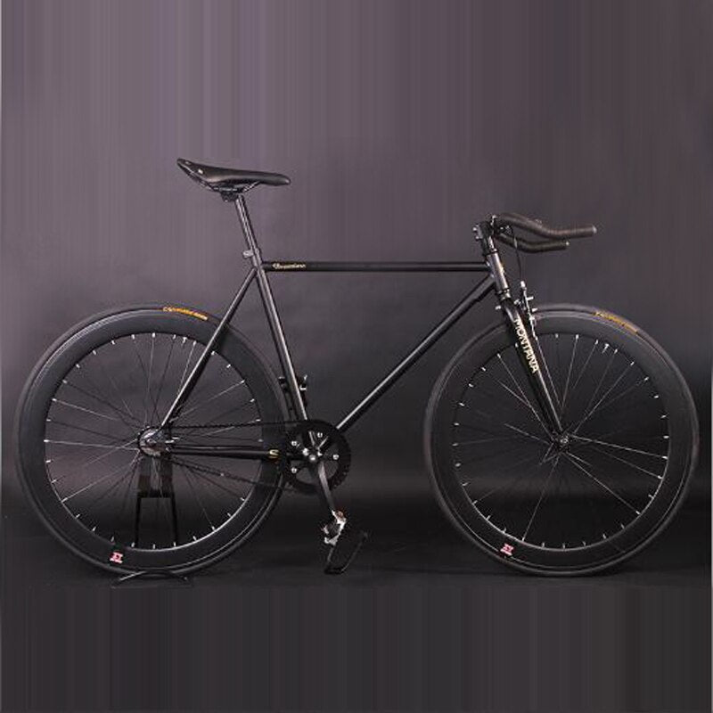 Fixie Bike Fixed Gear Bike 52cm Cycling City Bike Steel Frame Magnesium Alloy Wheel Single Speed Bicycle