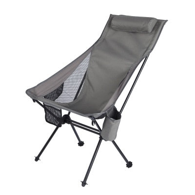 Camping Chair High Back Folding Camp Chair for Fishing, Garden Backpacking Outdoor Camping Chair for Beach Travel Recliner