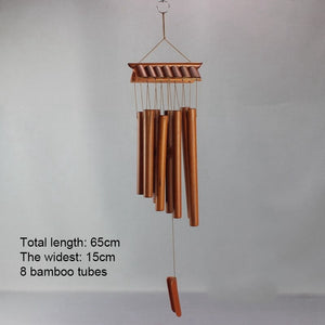 Bamboo Wind Chimes Pendant Balcony Outdoor Yard Garden Home Decor Antique Windbell Handmade Windchime Indoor Wall Hanging Crafts